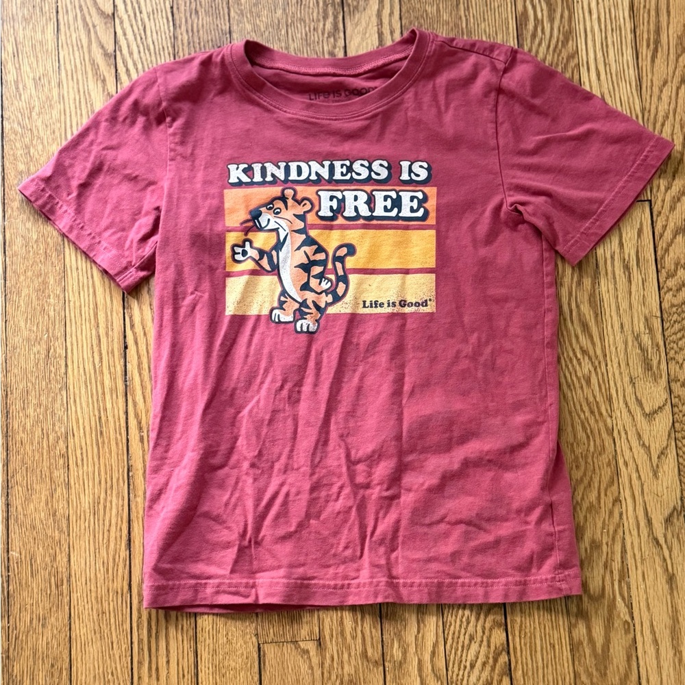 Life is Good Kids' Red Graphic T-Shirt - Size XL